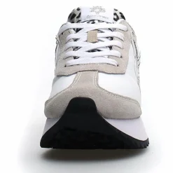 Discount W6YZ Sneakers en Cuir Kis blanc/beige/léopard