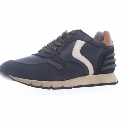 Online Voile Blanche Sneakers en Cuir Liam bleu marine/blanc/marron