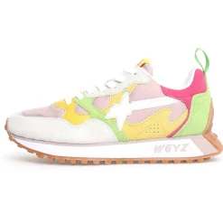 New W6YZ Sneakers en Cuir Loop argentées