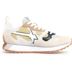 Homme W6YZ Sneakers en Cuir Loop beiges