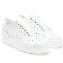 British Passport Sneakers en Cuir Luna blanches