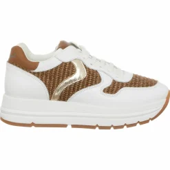 Femme Voile Blanche Sneakers en Cuir Maran blanc/marron