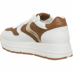 Femme Voile Blanche Sneakers en Cuir Maran blanc/marron