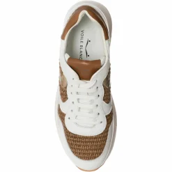 Femme Voile Blanche Sneakers en Cuir Maran blanc/marron