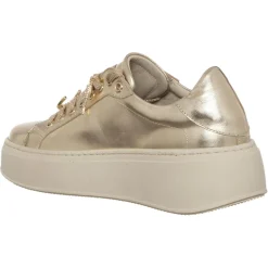 Online Loretta Pettinari Sneakers en Cuir Mathilde dorées