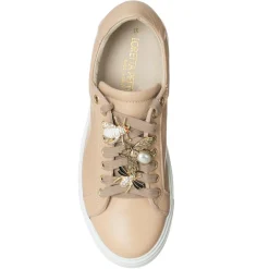 Hot Loretta Pettinari Sneakers en Cuir Nea saumon/beige