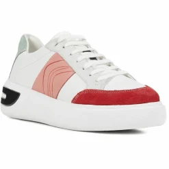 Femme Geox Sneakers en Cuir Ottaya blanc/multicolore