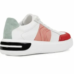 Femme Geox Sneakers en Cuir Ottaya blanc/multicolore