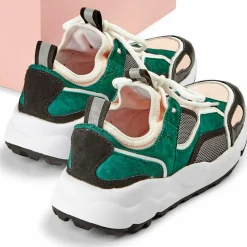 Femme Cosmoparis Sneakers en Cuir Popi vertes