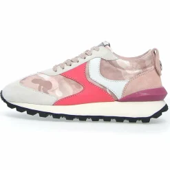 Outlet Voile Blanche Sneakers en Cuir Qwark blanc/rose