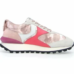 Outlet Voile Blanche Sneakers en Cuir Qwark blanc/rose