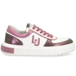Femme Liu-Jo Sneakers en Cuir Sona blanc/rose