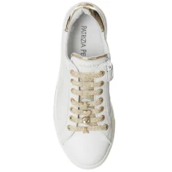 Femme Patrizia Pepe Sneakers en Cuir Voda blanc/doré