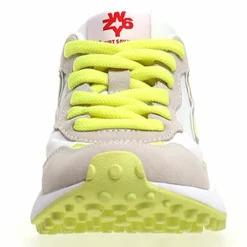 Femme W6YZ Sneakers en Cuir Wolf blanc/jaune fluo