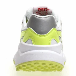 Femme W6YZ Sneakers en Cuir Wolf blanc/jaune fluo