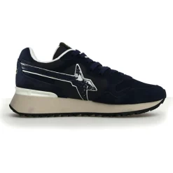 Homme W6YZ Sneakers en Cuir Yak bleu marine