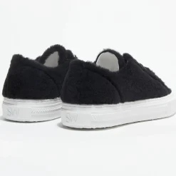 Hot Stuart Weitzman Sneakers en Peau de Mouton Ollie Chill noires