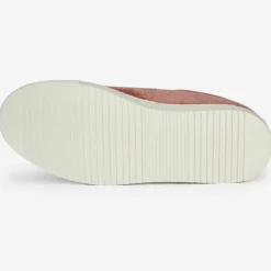 Hot M. Moustache Sneakers en Velours côtelé Lea roses