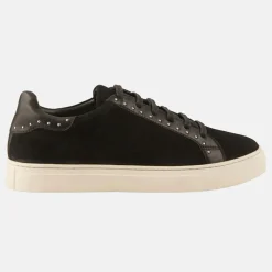 Femme Minelli Sneakers en Velours de Cuir Clara noires
