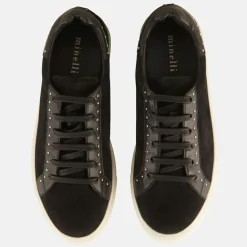 Femme Minelli Sneakers en Velours de Cuir Clara noires