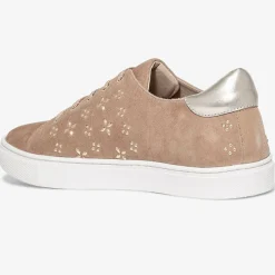 Femme Bocage Sneakers en Velours de Cuir à motifs Lauraine nude