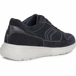 Homme Geox Sneakers en Velours de Cuir Sestiere bleu marine