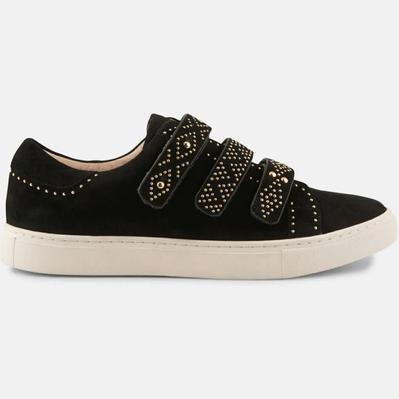 Femme Minelli Sneakers en Velours de Cuir Lucie noires