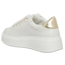 Femme Loretta by Loretta Sneakers Lona écru/doré - Plateforme 5 cm