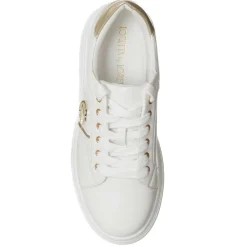 Femme Loretta by Loretta Sneakers Lona écru/doré - Plateforme 5 cm