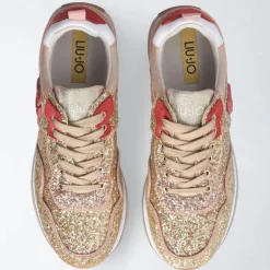 Femme Liu-Jo Sneakers Marion strass doré/rose