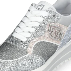 Femme Liu-Jo Sneakers Maxi Wonder Argentées