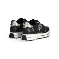 Femme Liu-Jo Sneakers Maxi Wonder Noires Or Clairs