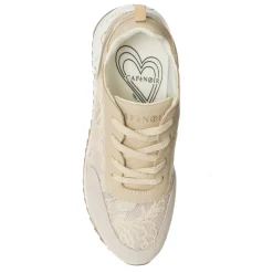 Hot CafèNoir Sneakers Moana beige/doré - Talon 5 cm