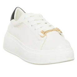 Femme Loretta by Loretta Sneakers Sona blanc/noir - Plateforme 5 cm