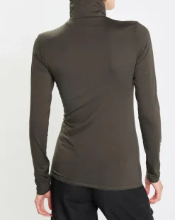 Femme Marc O'Polo Sous pull en Coton mélangé Manches longues kaki