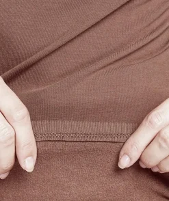 Femme Assuili Sous-pull en Soie mélangée café