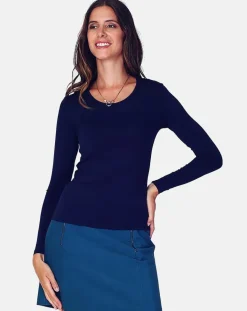 Femme Assuili Sous-pull Senda bleu nuit