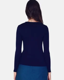 Femme Assuili Sous-pull Senda bleu nuit