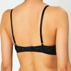Femme Huit Soutien-gorge avec armatures en Soie mélangée Sonia noir