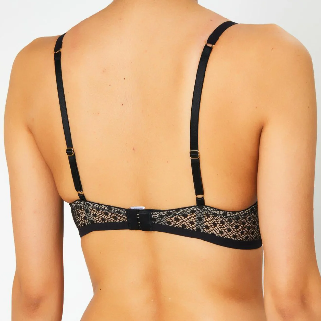 Femme Huit Soutien-gorge avec armatures en Soie mélangée Rendez-vous noir
