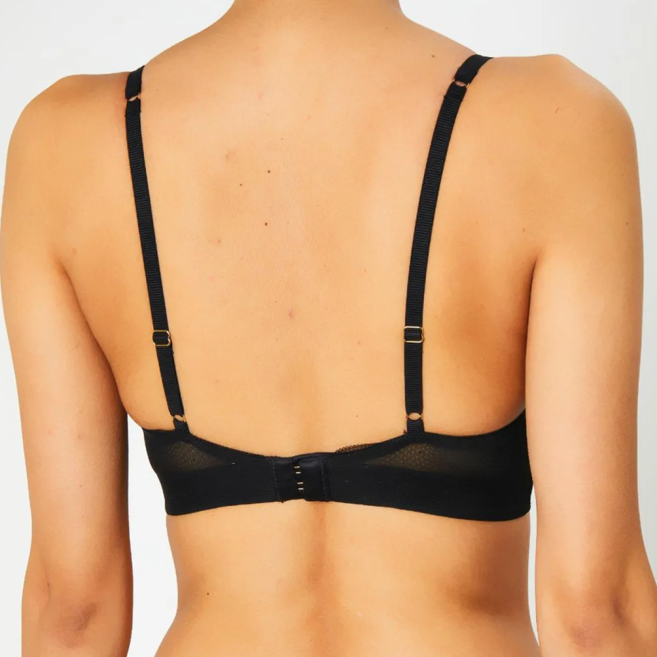 Femme Huit Soutien-gorge avec armatures en Soie mélangée Poprock noir