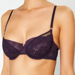 Femme Huit Soutien-gorge avec armatures en Soie mélangée Swing Time violet