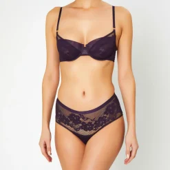 Femme Huit Soutien-gorge avec armatures en Soie mélangée Swing Time violet