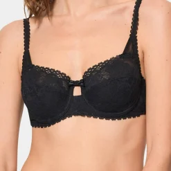 Femme Playtex Soutien-gorge balconnet Flower Elegance noir