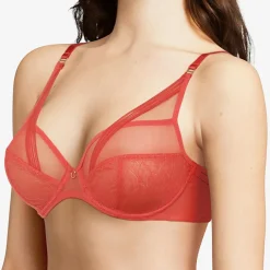 Femme Chantelle Soutien-gorge enveloppant Marceau orange thé épicé