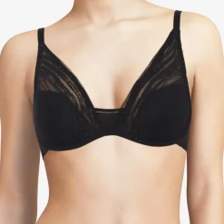 Chantelle Soutien-gorge plongeant Likeness noir/doré