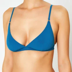 Femme Huit Soutien-gorge sans armatures en Soie mélangée Skin 01 teal