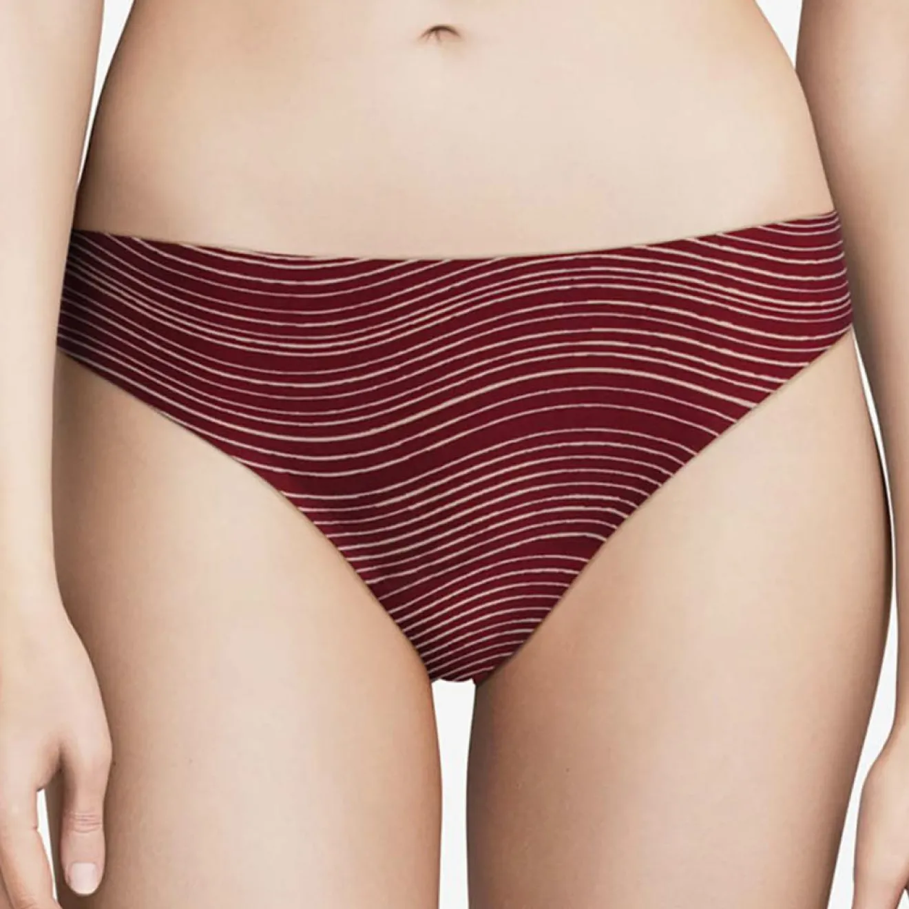 Femme Chantelle String Softstretch imprimé ondes framboise