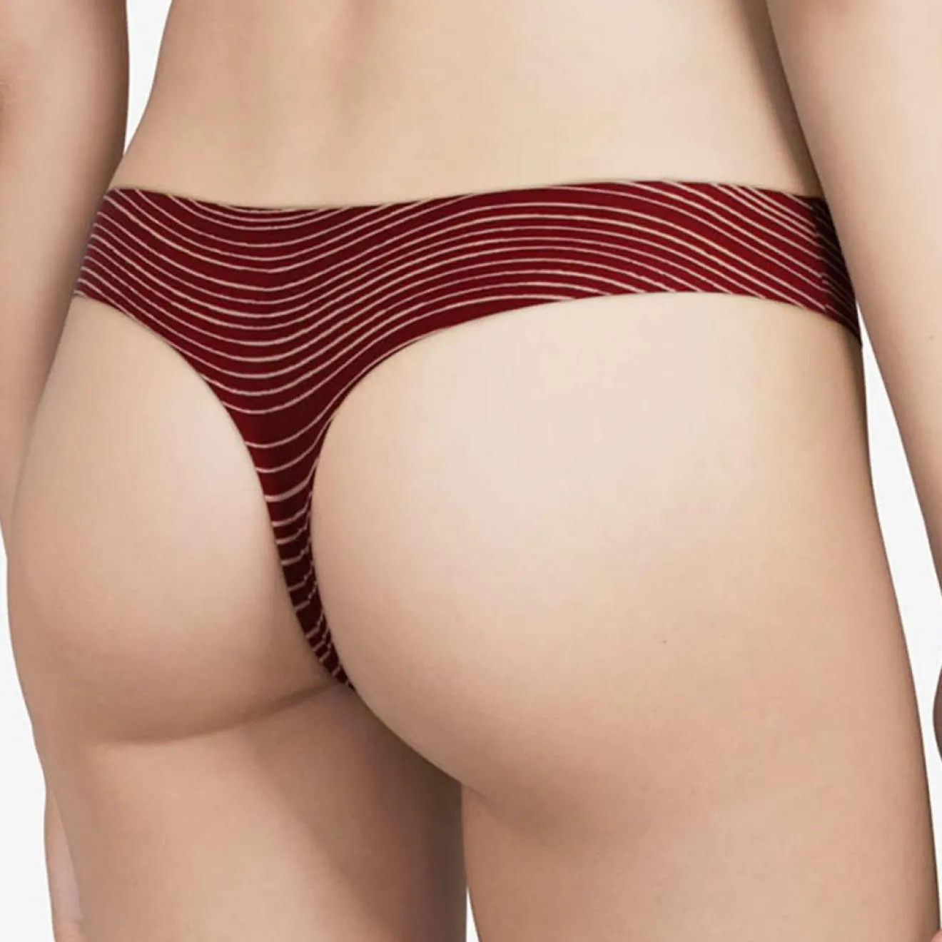 Femme Chantelle String Softstretch imprimé ondes framboise