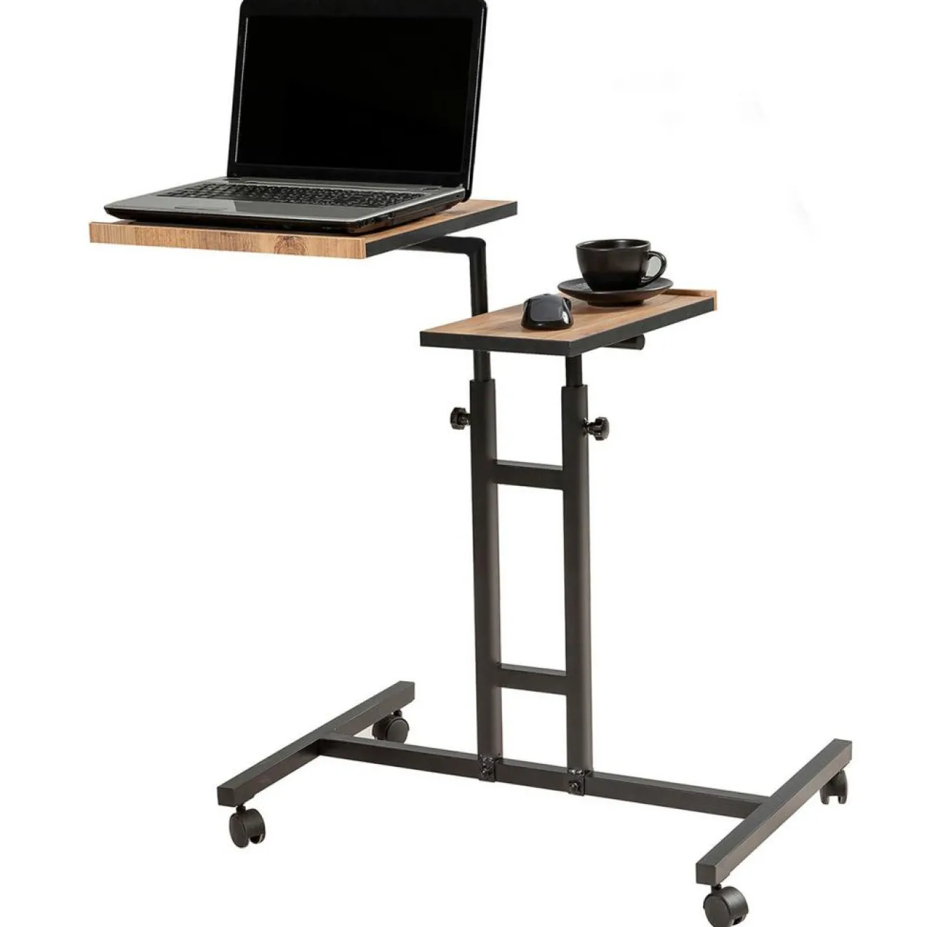 Wooden Art Support ordinateur portable Glen Atlantic bois/noir - 67x87x45.5 cm